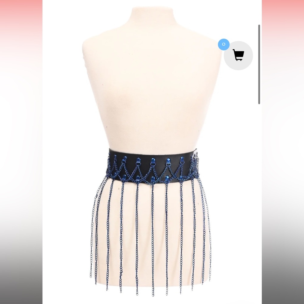 Daisy Corsets Blue Chain Link Skirt Size: Small